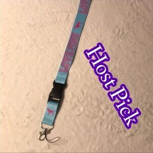 ✅HOST Pick✅ Teal Love Pink Lanyard, NWOT